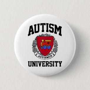 Autism Awareness University Puzzle Pieces Support 6 Cm Round Badge