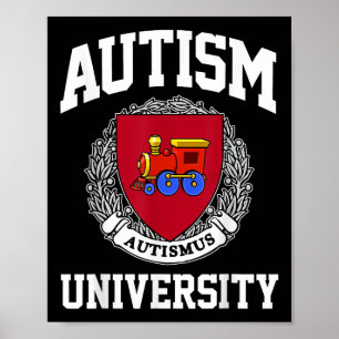 Autism Awareness University Puzzle Pieces Support Poster