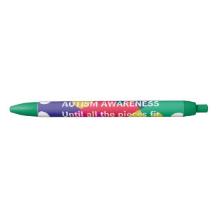 Autism Awareness- Until all the pieces fit Black Ink Pen