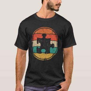Autism Awareness Vintage Puzzle Neurodiversity Sup T-Shirt