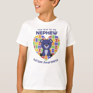 Autism Awareness Wear Blue For My Nephew T-Shirt