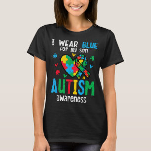 Autism Awareness Wear Blue for Son ASD Mum Dad Men T-Shirt