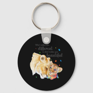 Autism Awareness What Makes You Different Lion Mum Key Ring