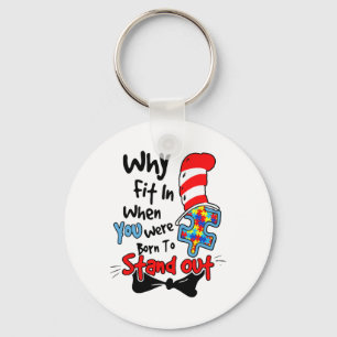 Autism Awareness Why Fit In Doctor Teacher Cat In  Key Ring