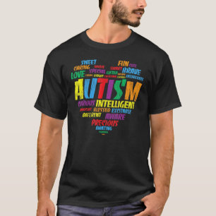 Autism Awareness Women Heart Support Autistic Kid T-Shirt