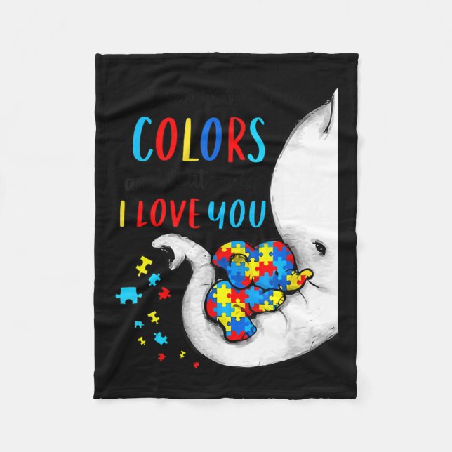 Autism Awareness Women Kid Acceptance I See Your T Fleece Blanket (Front)