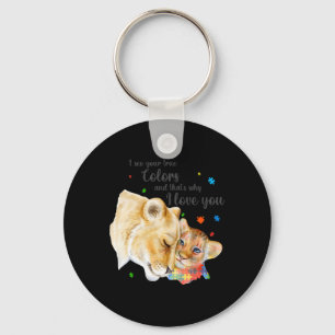 Autism Awareness Women Kid Acceptance I See Your T Key Ring