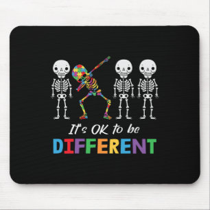 Autism Awareness Women Kid Its Ok To Be Different Mouse Mat