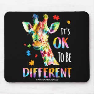 Autism Awareness Women Kid Its Ok To Be Different Mouse Mat