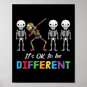 Autism Awareness Women Kid Its Ok To Be Different  Poster
