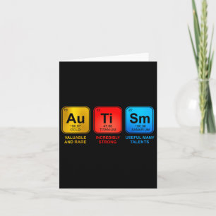 Autism Awareness Women Men Kids Elements Periodic Card