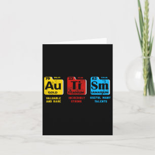 Autism Awareness Women Men Kids Elements Periodic  Card
