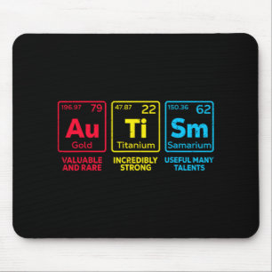 Autism Awareness Women Men Kids Mum Elements Perio Mouse Mat