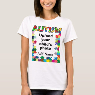 Autism Awareness Womens Puzzle Frame Customise T-Shirt