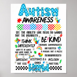 Autism Awareness World Tour Sped Teacher Love Need Poster