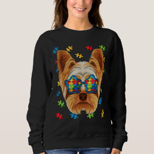 Autism Awareness Yorkshire Terrier Puzzle Autistic Sweatshirt