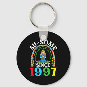 Autism Awesome Ausome Since 1997 Happy 29th Birthd Key Ring