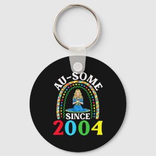 Autism Awesome Ausome Since 2004 Happy 22nd Birthd Key Ring