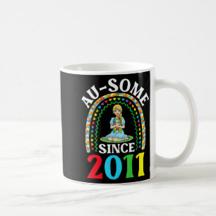 Autism Awesome Ausome Since 2011 Happy 15th Birthd Coffee Mug