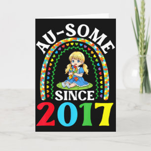 Autism Awesome Ausome Since 2017 Awareness 9th Bir Card