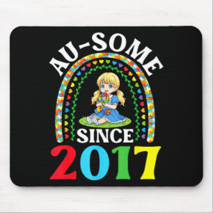 Autism awesome ausome since 2017 awareness 9th mouse mat
