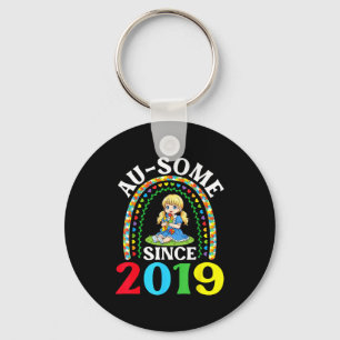 Autism Awesome Ausome Since 2019 Awareness 7th Bir Key Ring