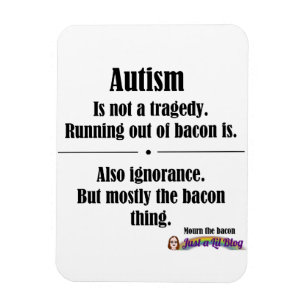 autism bacon tragedy car magnet