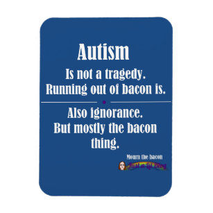 autism bacon tragedy car magnet dark