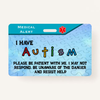 Autism Badge ID Badge