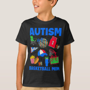 Autism basketball mum mama autism awareness T-Shirt