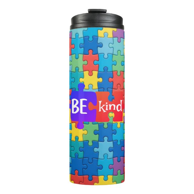 Autism -Be Kind  --Thermal Tumbler (Front)