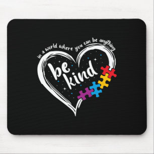 Autism Be Kind Women Men Kids Blue Be Kind Autism Mouse Mat