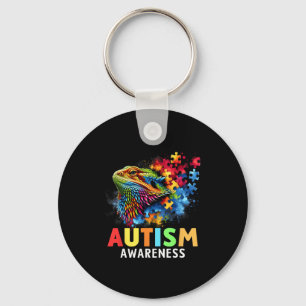 Autism Bearded Dragon Autistic Autism Awareness Co Key Ring