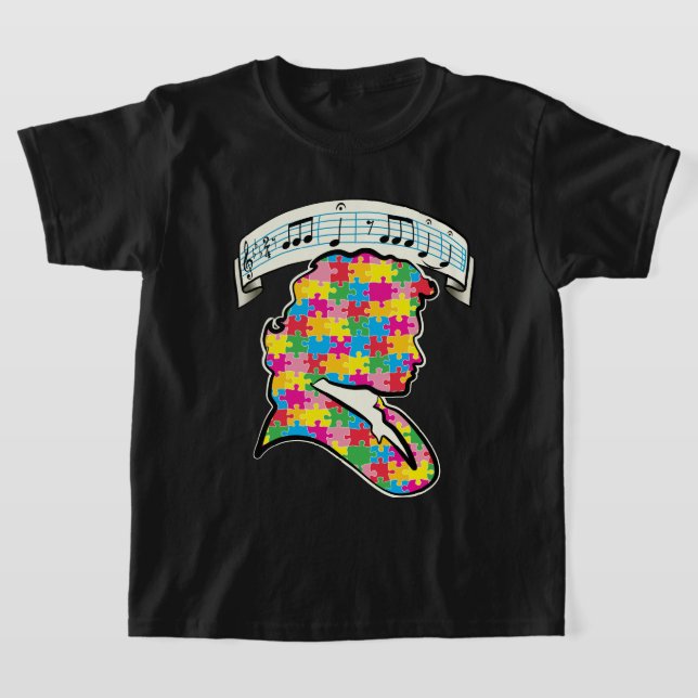 Autism Beethoven's Fifth T-Shirt (Laydown)