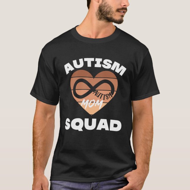Autism Black Mom Squad Autistic Son Kids Autism In T-Shirt (Front)