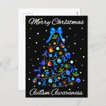 Autism Blue Christmas Tree