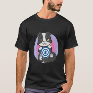 Autism Border Collie Puzzle Piece Cute Herding Dog T-Shirt