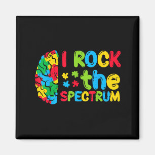 Autism Brain I Rock The Spectrum Awareness Boys Gi Magnet