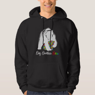 Autism Brother Big Brother Bear Autism Awareness Hoodie