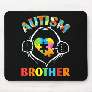 Autism Brother Superhero Puzzle Heart Awareness Su Mouse Mat