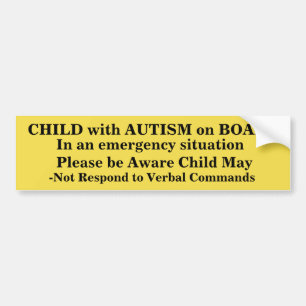 Autism bumper sticker customisable