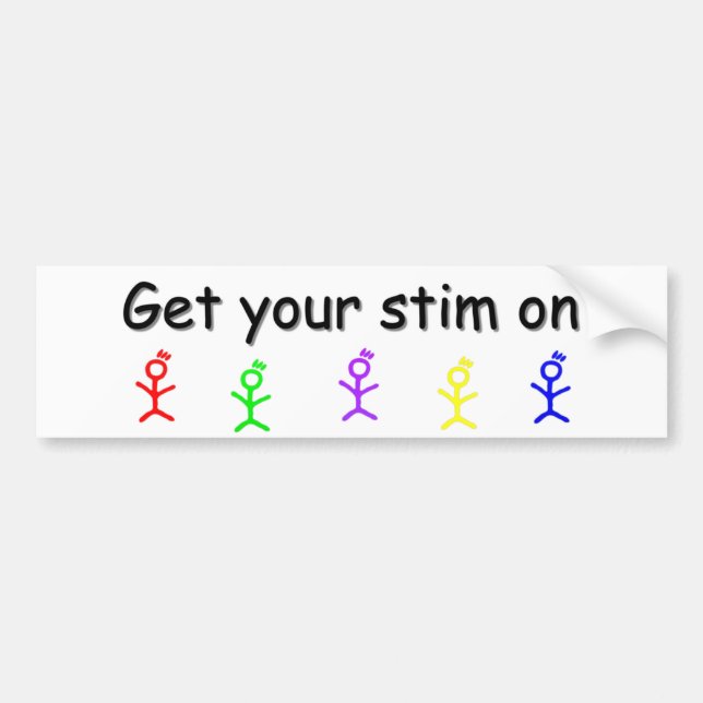 Autism Bumper Sticker "Get Your Stim On." (Front)
