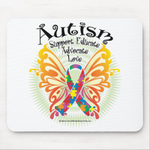 Autism Butterfly 3 Mouse Mat