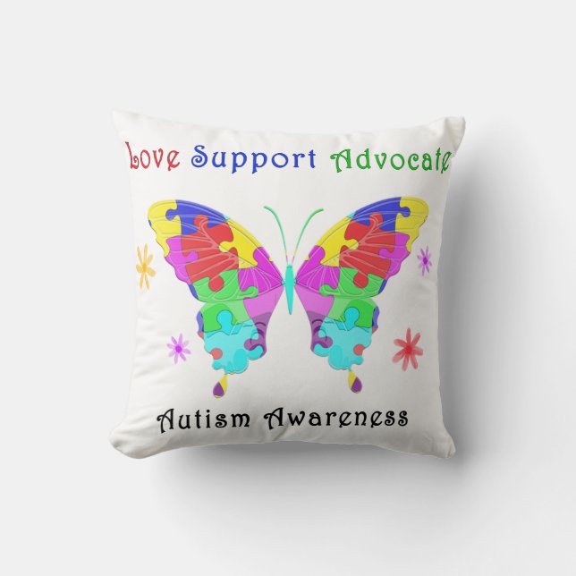 Autism Butterfly Cushion (Front)