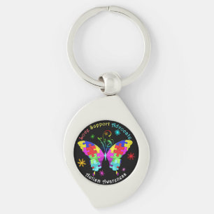 Autism Butterfly Key Ring