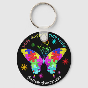 Autism Butterfly Key Ring