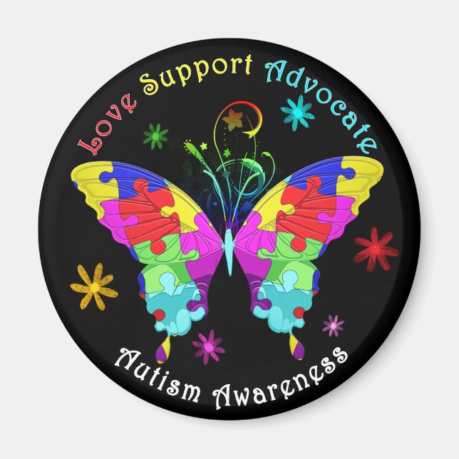 Autism Butterfly Magnet (Front)