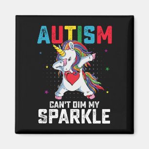 Autism Can't Dim My Sparkle Unicorn Awareness Magnet