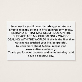 Autism cards