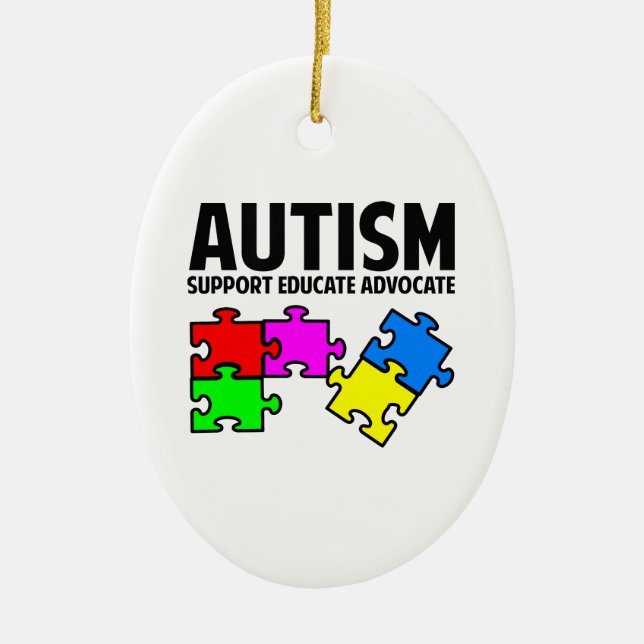 Autism Ceramic Tree Decoration (Front)